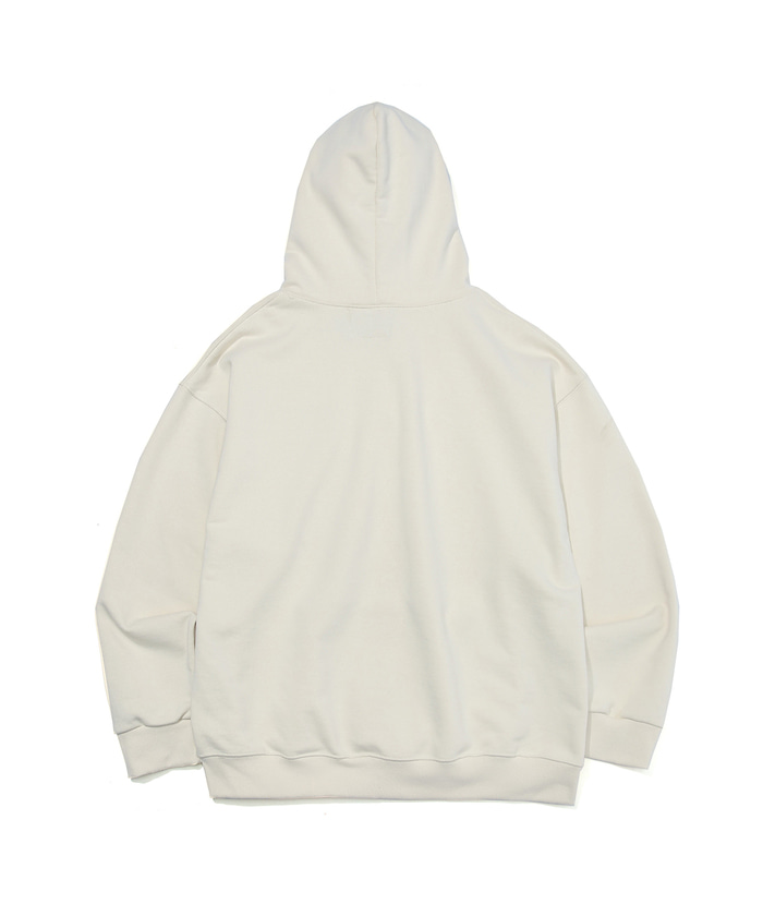Patch Logo Hippie Hoodie Ivory