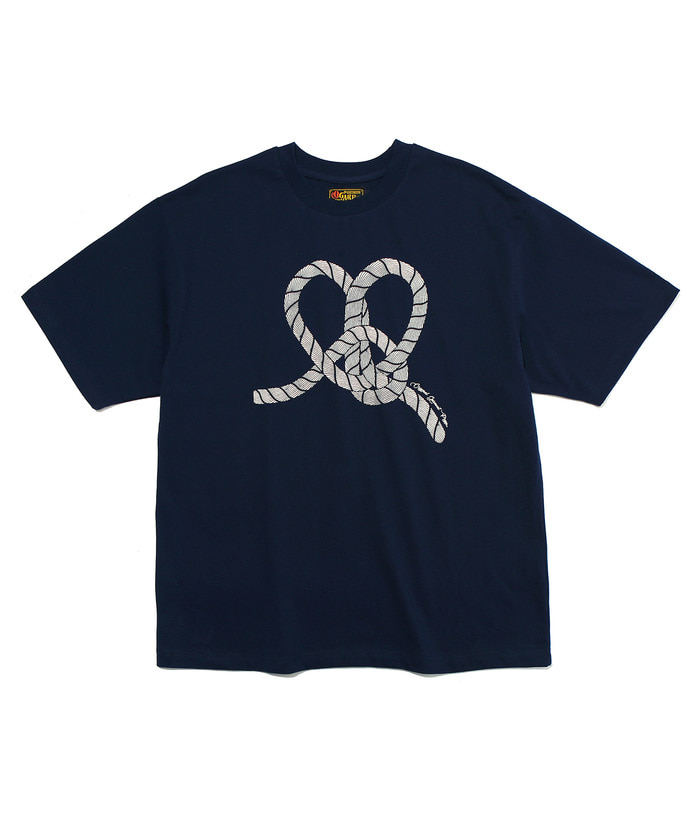 Heart Knot Printed Tee Navy