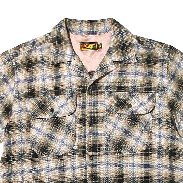 Cosmo Checker Flannel Open Half Shirt Gray