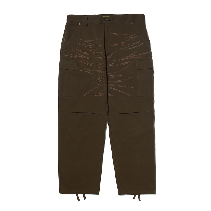 Cosmo Cotton Stitch Pants Brown