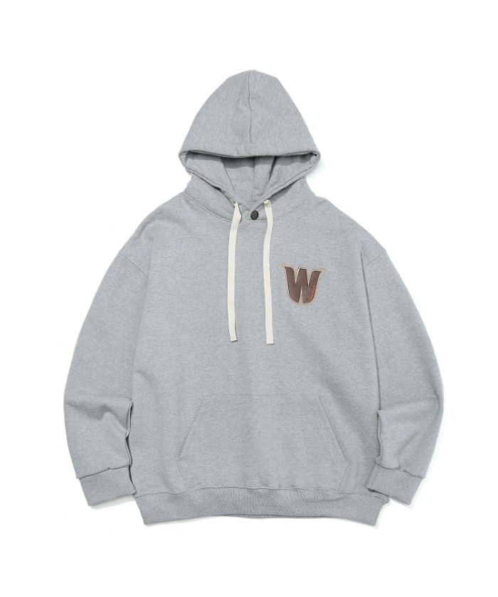 Patch Logo Hippie Hoodie Gray