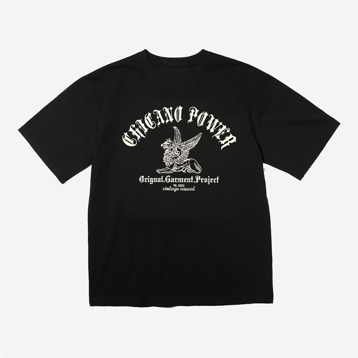 Washed Griffin Tee Black